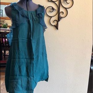 Free People Dark Green Flutter Tunic size Small